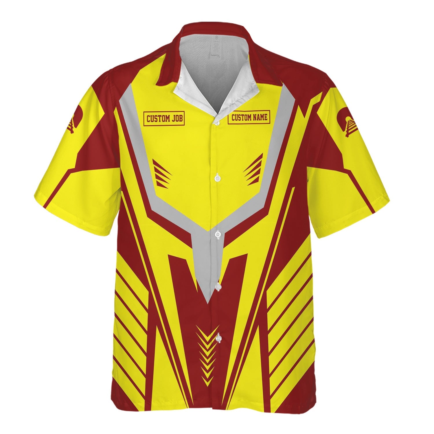 Railspirit Personalized Denver and Rio Grande Western Railroad Hawaiian Shirt Workwear-Inspired with Custom Position Train Shirt