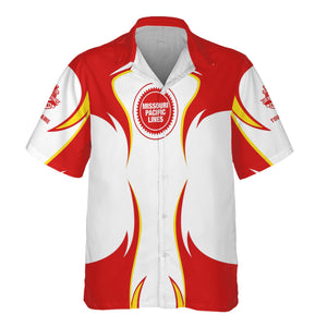 Railspirit Personalized Missouri Pacific Railroad Hawaiian Shirt Distinctive Flame Style Shirt For Steam Engine Addict