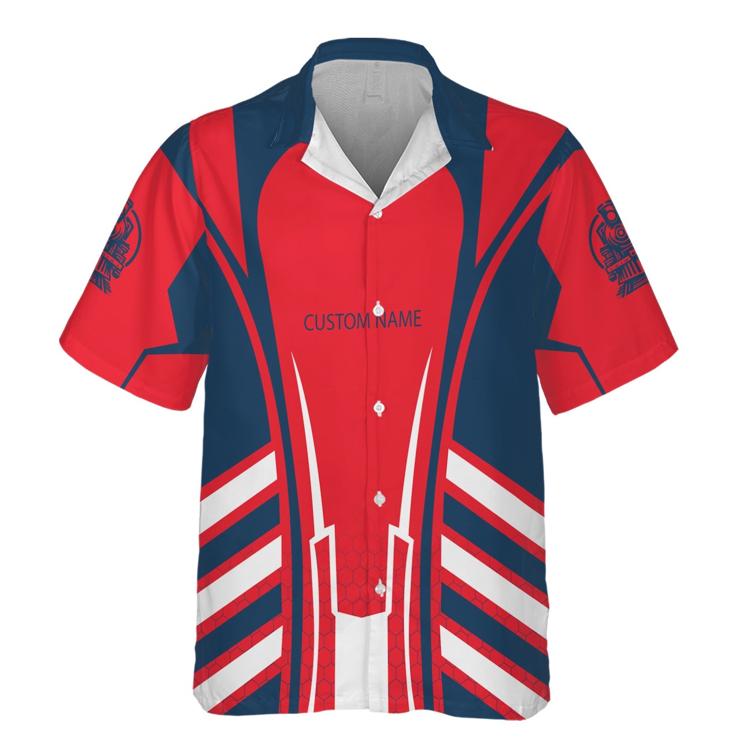 Railspirit Personalized Wabash Railroad Hawaiian Shirt Striped Railroad Style Train Shirt All Over Print