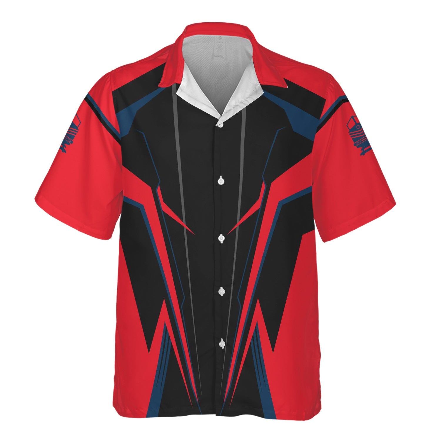 Railspirit Personalized Wabash Railroad Hawaiian Shirt Lightning-Edge Design Train Shirt For Railroad Lovers