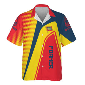 Railspirit Personalized Wabash Railroad Hawaiian Shirt Vibrant Striking Style Shirt For Rail Enthusiasts