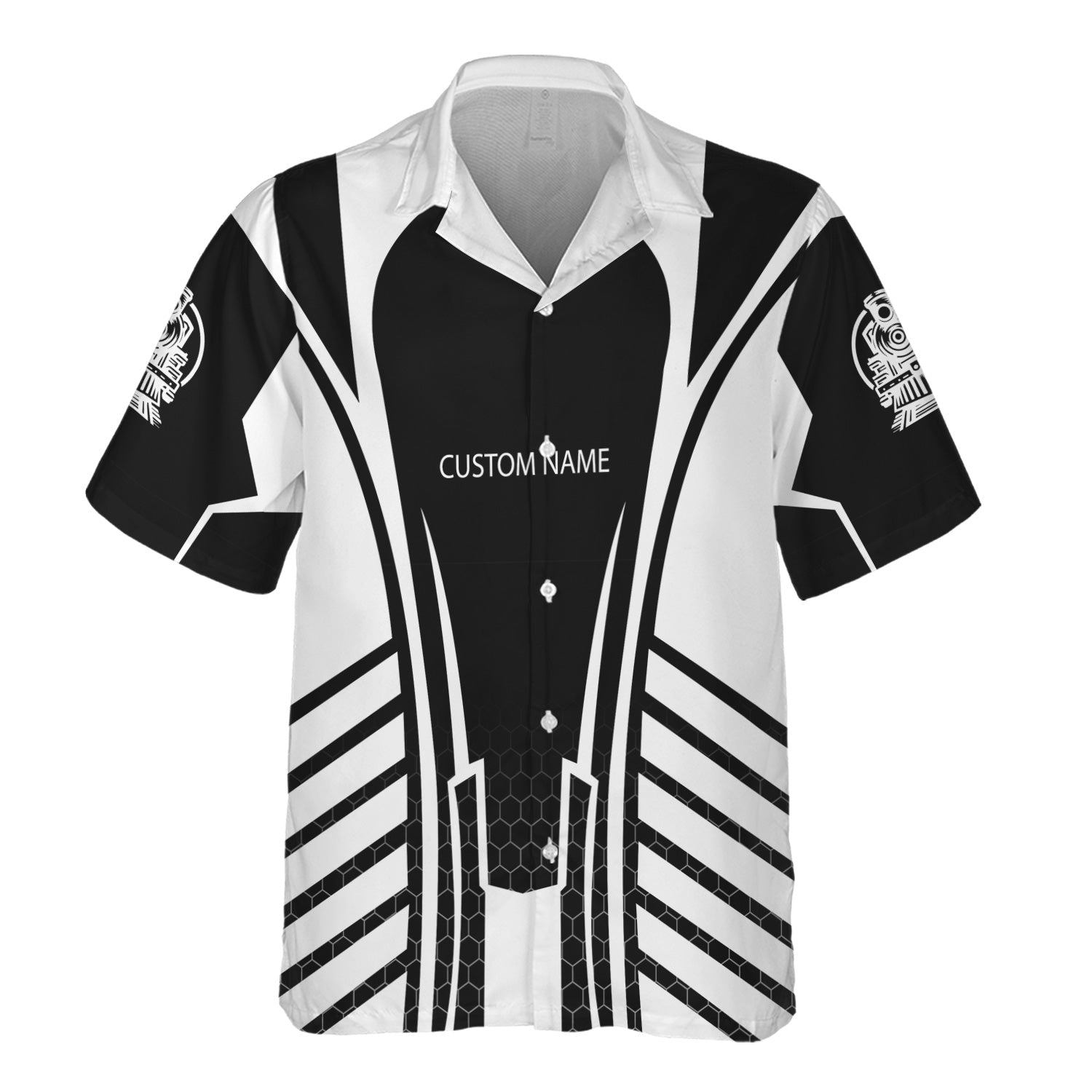 Railspirit Personalized Reading Railroad Hawaiian Shirt Striped Railroad Style Train Shirt All Over Print