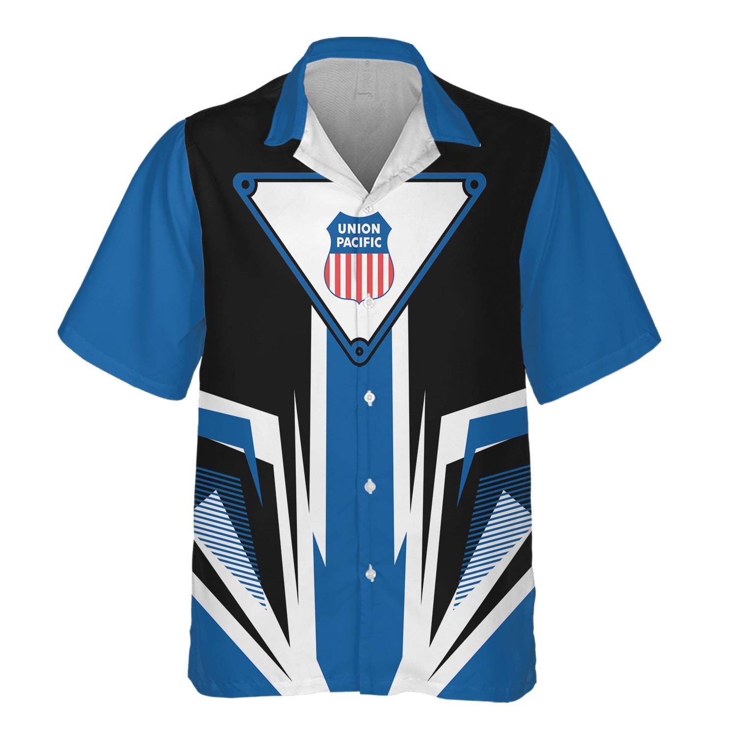 Railspirit Union Pacific Railroad Hawaiian Shirt Bold Graphic Style Big Boy All Over Printed Shirt