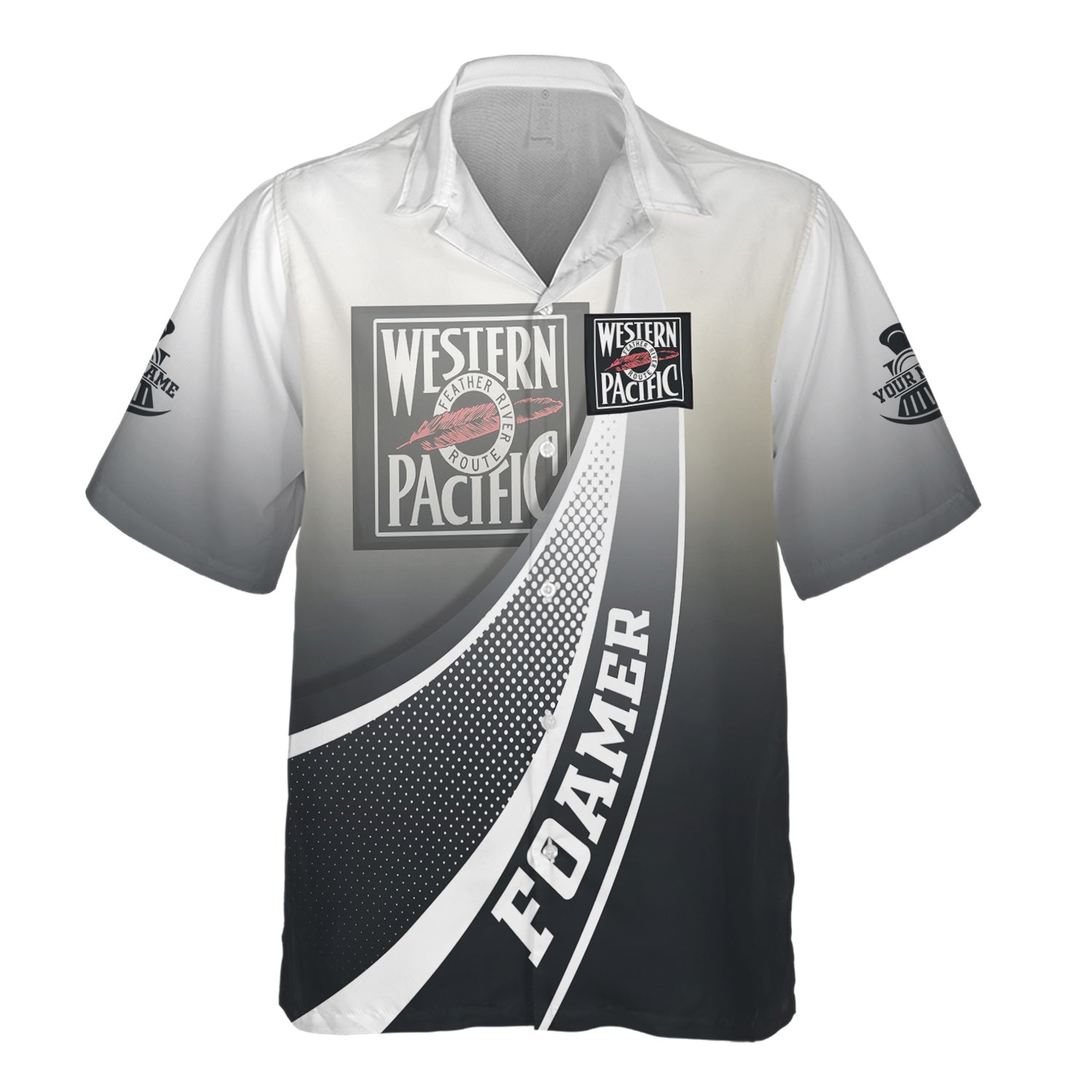 Railspirit Personalized Western Pacific Railroad Hawaiian Shirt Railway-Themed Style Shirt Gift Idea For Trainspotter