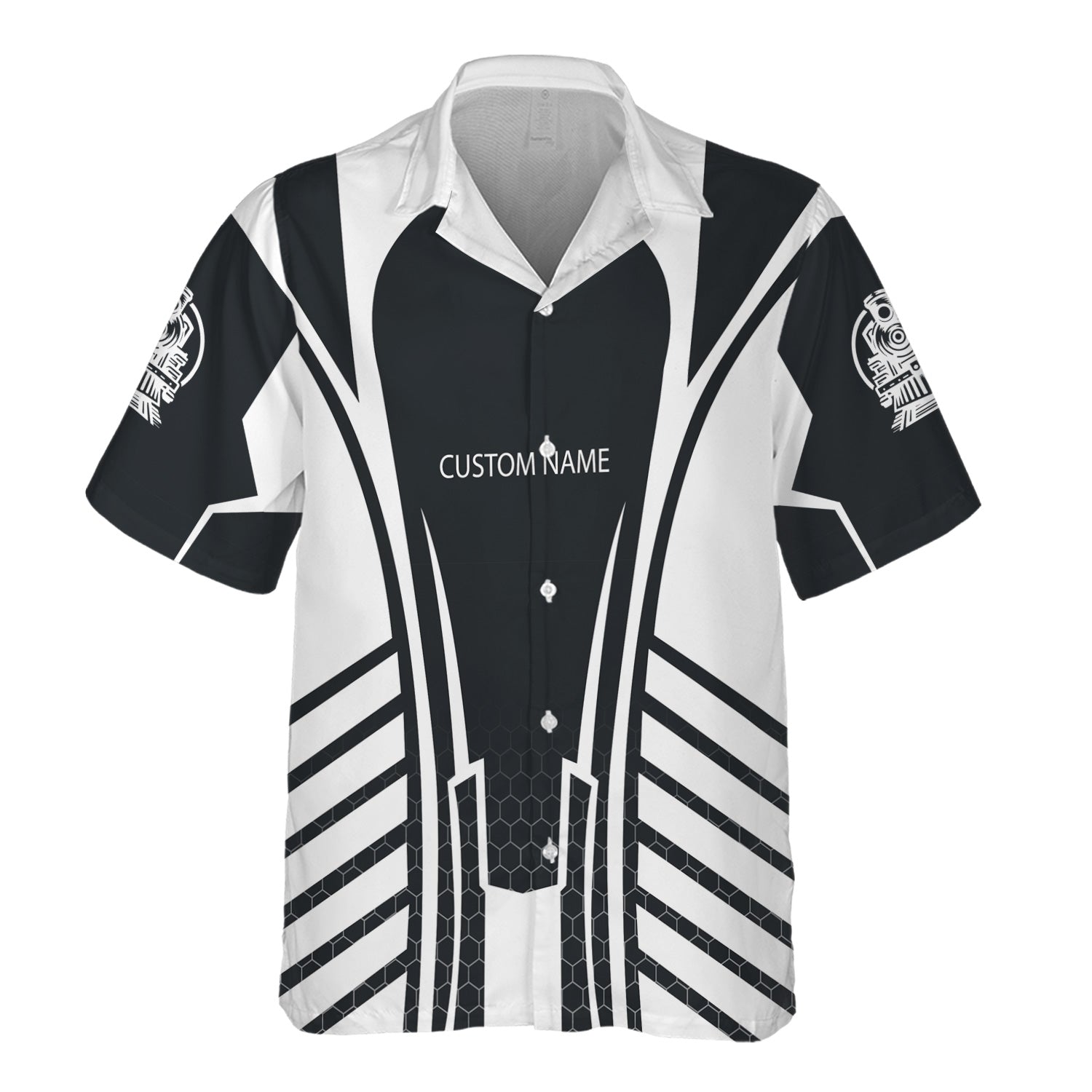 Railspirit Personalized Western Pacific Railroad Hawaiian Shirt Striped Railroad Style Train Shirt All Over Print