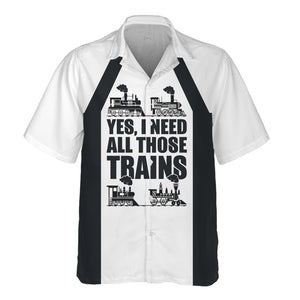Railspirit Custom Name Western Pacific Railroad Hawaiian Shirt Yes I Need All Those Train Printed Shirt