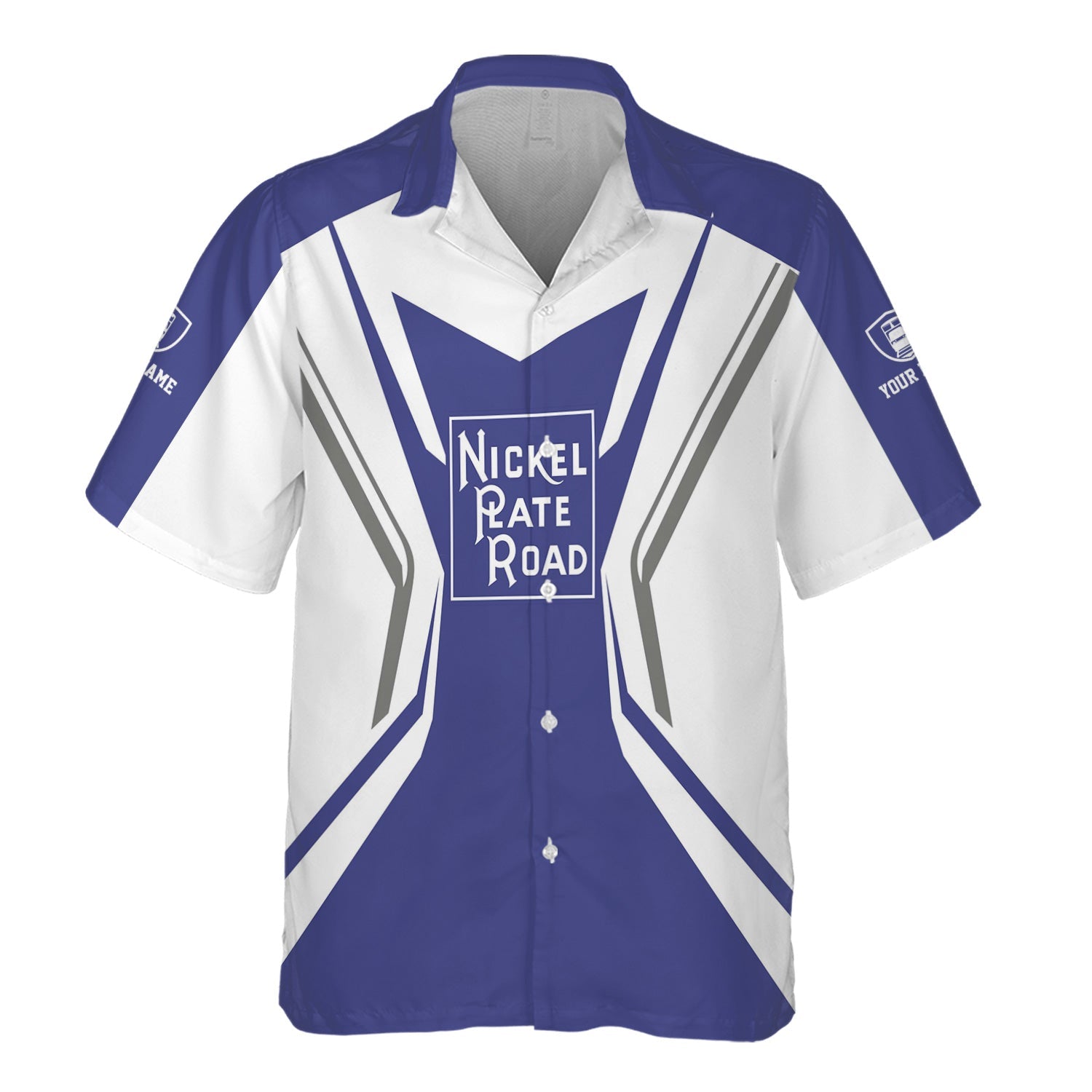 Railspirit Personalized New York, Chicago and St. Louis Railroad Hawaiian Shirt Unique Style with Custom Job Nickel Plate Road Train Shirt