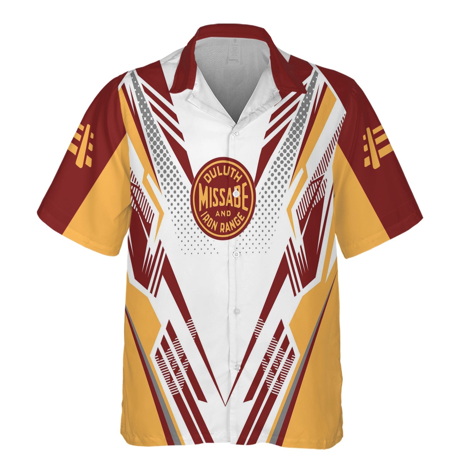 Railspirit Personalized Duluth, Missabe, & Iron Range Railroad Hawaiian Shirt Railroad Tribute Design Train Shirt for Train Lovers