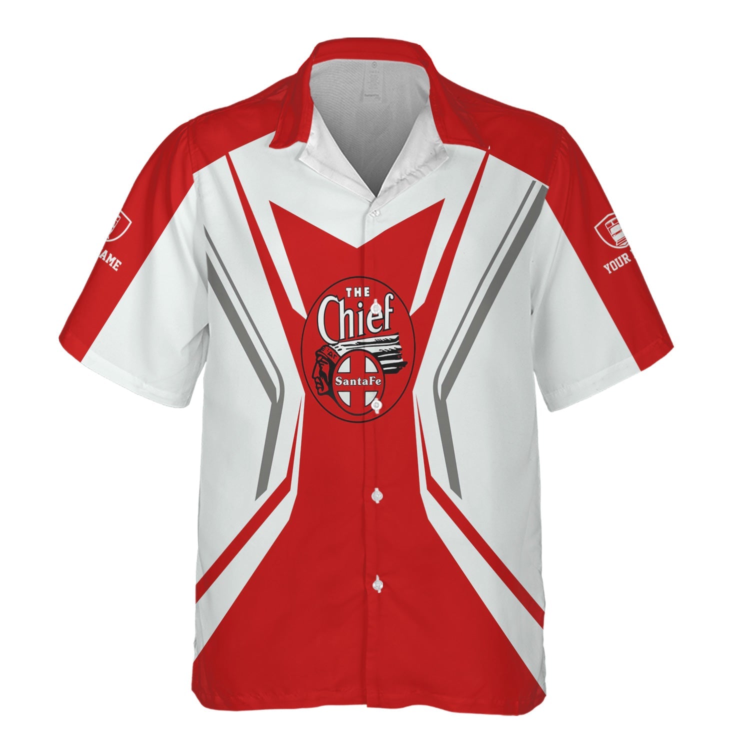 Railspirit Personalized The Chief Santa Fe Railroad Hawaiian Shirt Unique Style with Custom Job Train Shirt