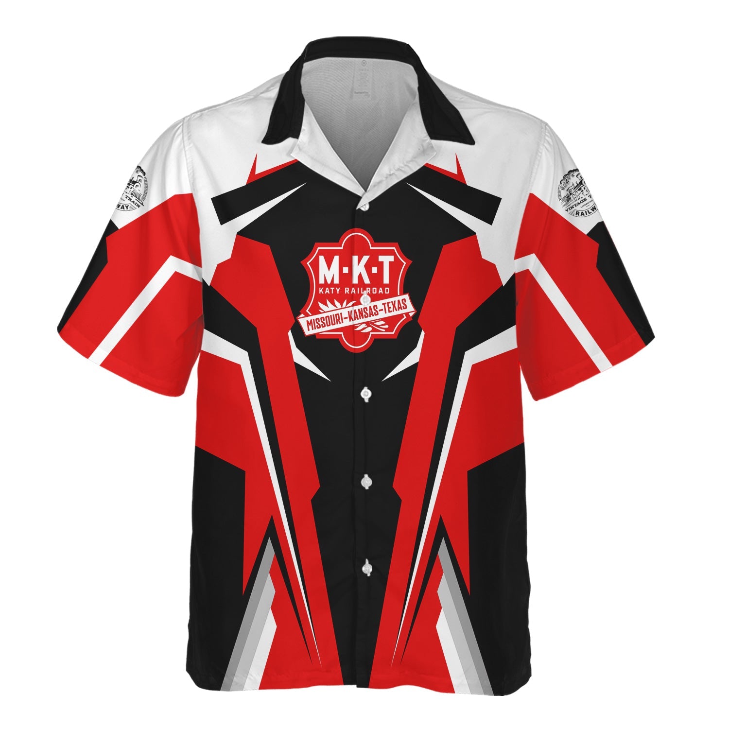 Railspirit Personalized Katy Railroad Hawaiian Shirt Strong Line Style Train Unisex Shirt All Over Print