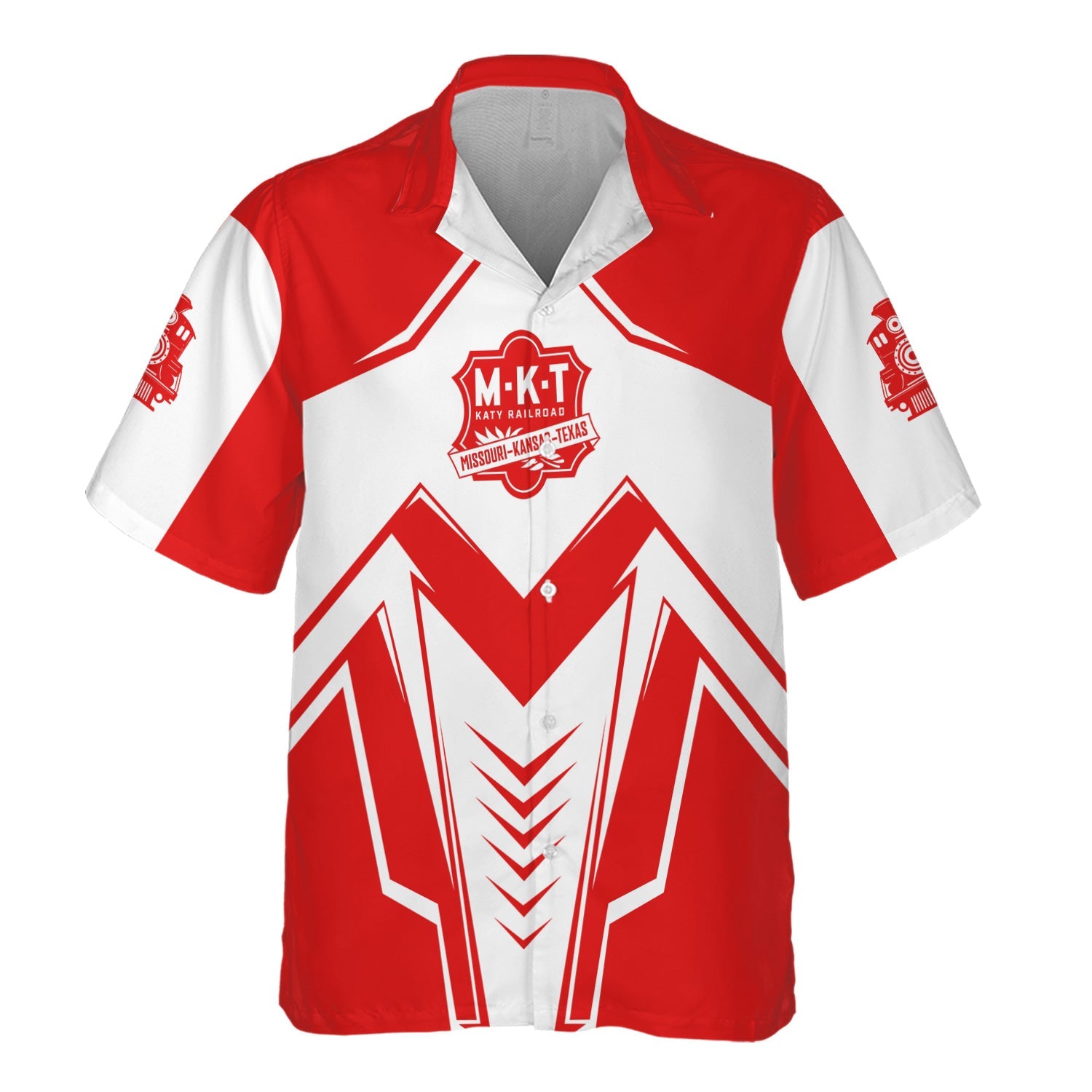 Railspirit Personalized Katy Railroad Hawaiian Shirt Railway Trainspotter Style Shirt Gift Idea For Foamers