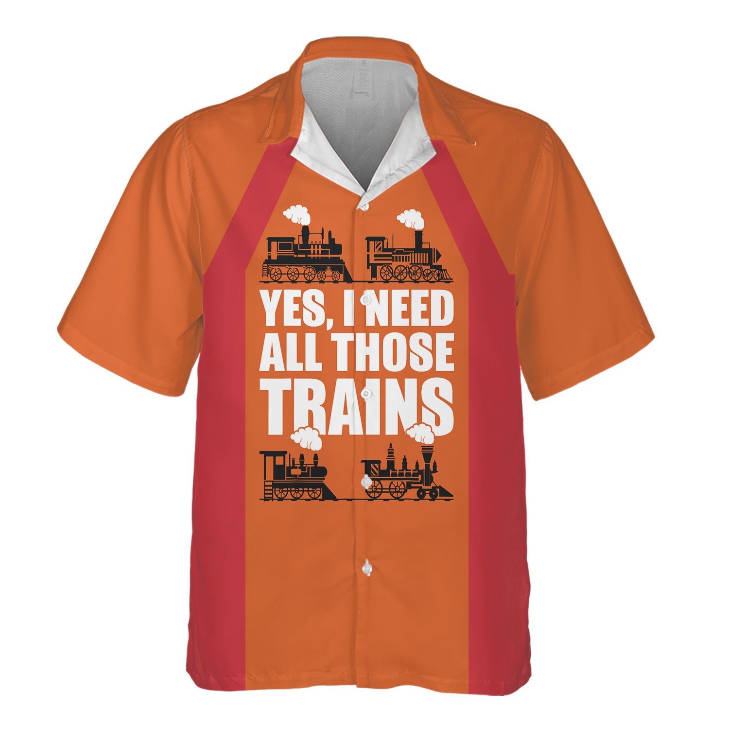 Railspirit Custom Name Pacific Electric Railroad Hawaiian Shirt Yes I Need All Those Train Printed Shirt