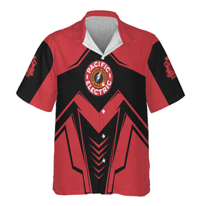 Railspirit Personalized Pacific Electric Railroad Hawaiian Shirt Railway Trainspotter Style Shirt Gift Idea For Foamers