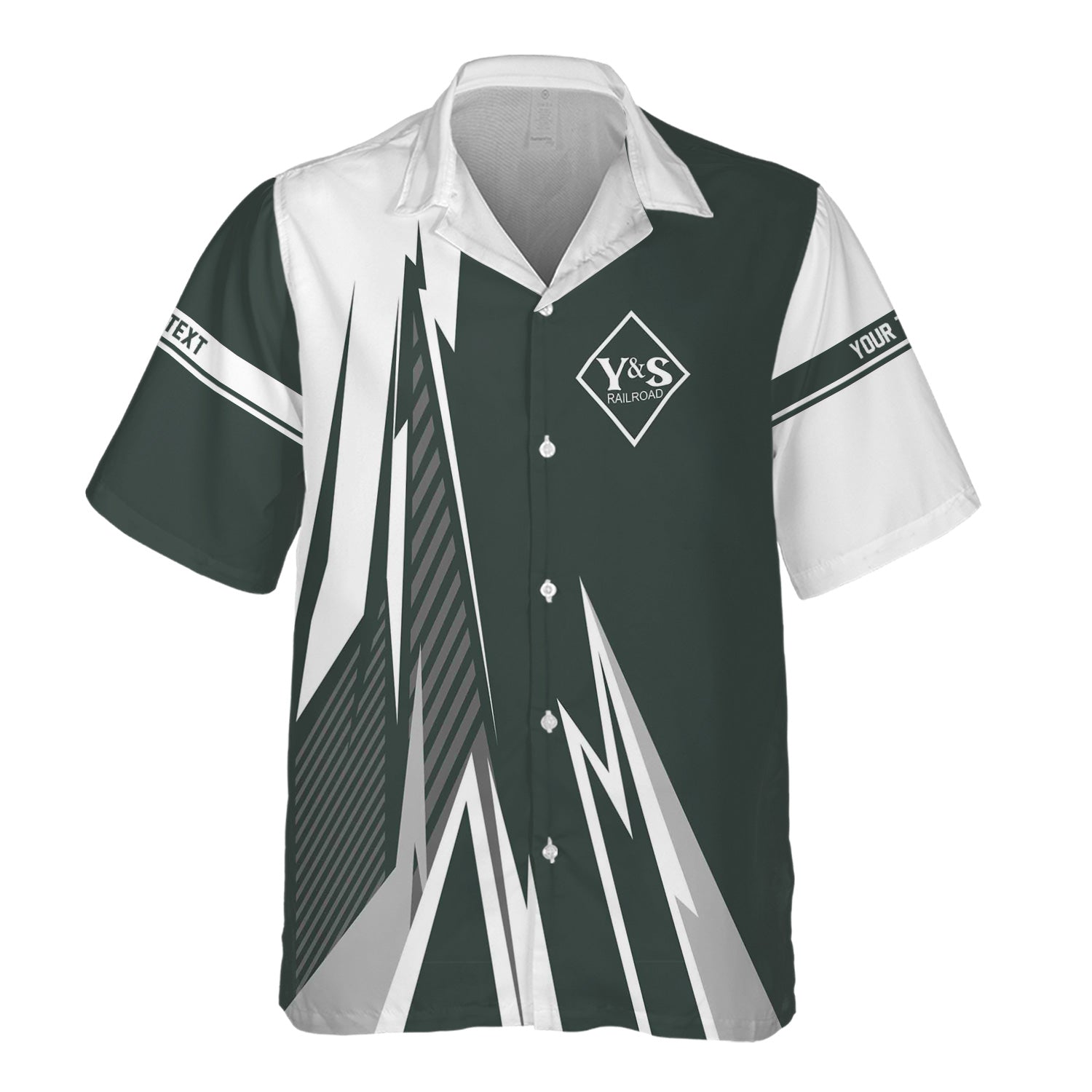 Railspirit Personalized Youngstown & Southern Railroad Hawaiian Shirt Lightning-Inspired Railway Style Shirt For Train Lovers