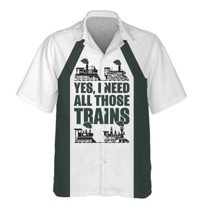Railspirit Custom Name Youngstown & Southern Railroad Hawaiian Shirt Yes I Need All Those Train Printed Shirt