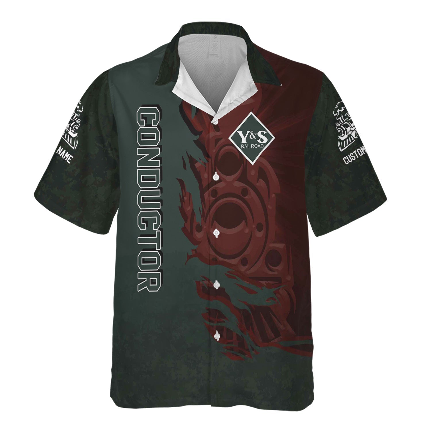 Railspirit Personalized Youngstown & Southern Railroad Hawaiian Shirt Blazing Style with Custom Position Train Shirt