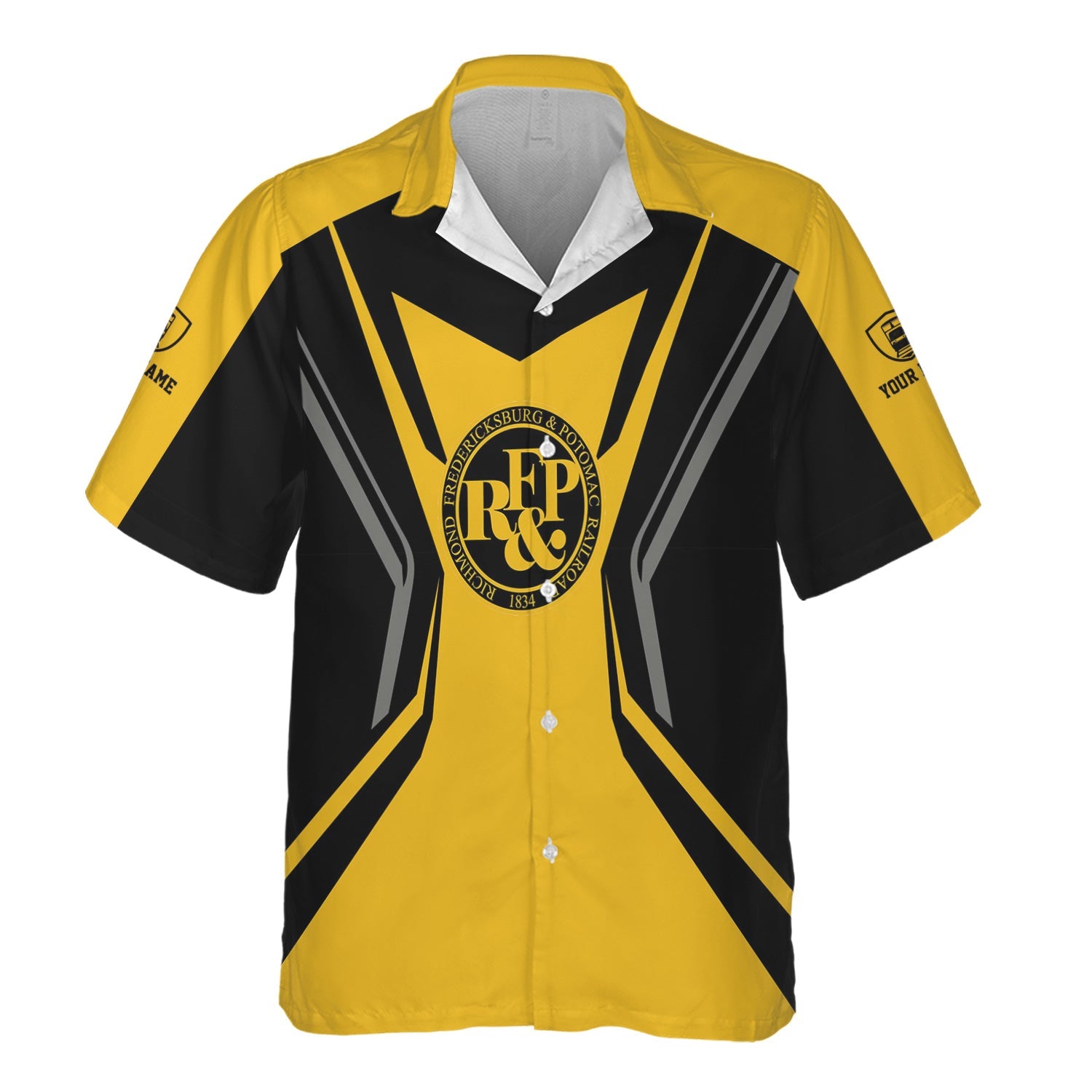 Railspirit Personalized Richmond, Fredericksburg And Potomac Railroad Hawaiian Shirt Unique Style with Custom Job Train Shirt