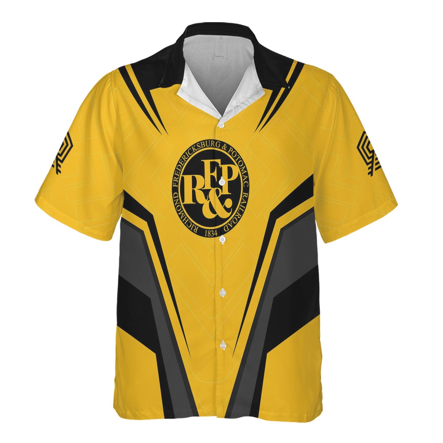 Railspirit Personalized Richmond, Fredericksburg And Potomac Railroad Hawaiian Shirt Railway Inspired Apparel Train Shirt For Train Lovers