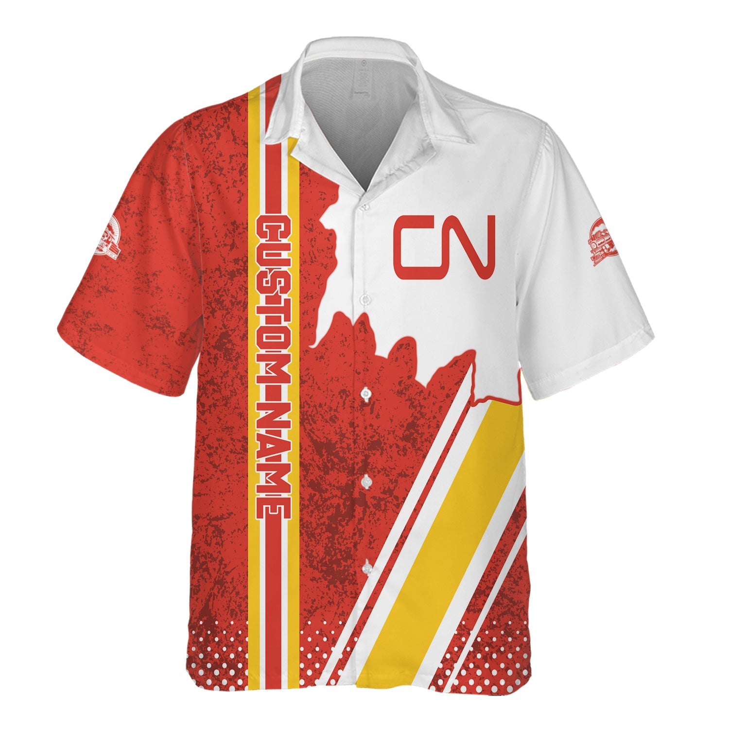 Railspirit Personalized Canadian National Railroad Hawaiian Shirt All Over Printed Unisex Shirt