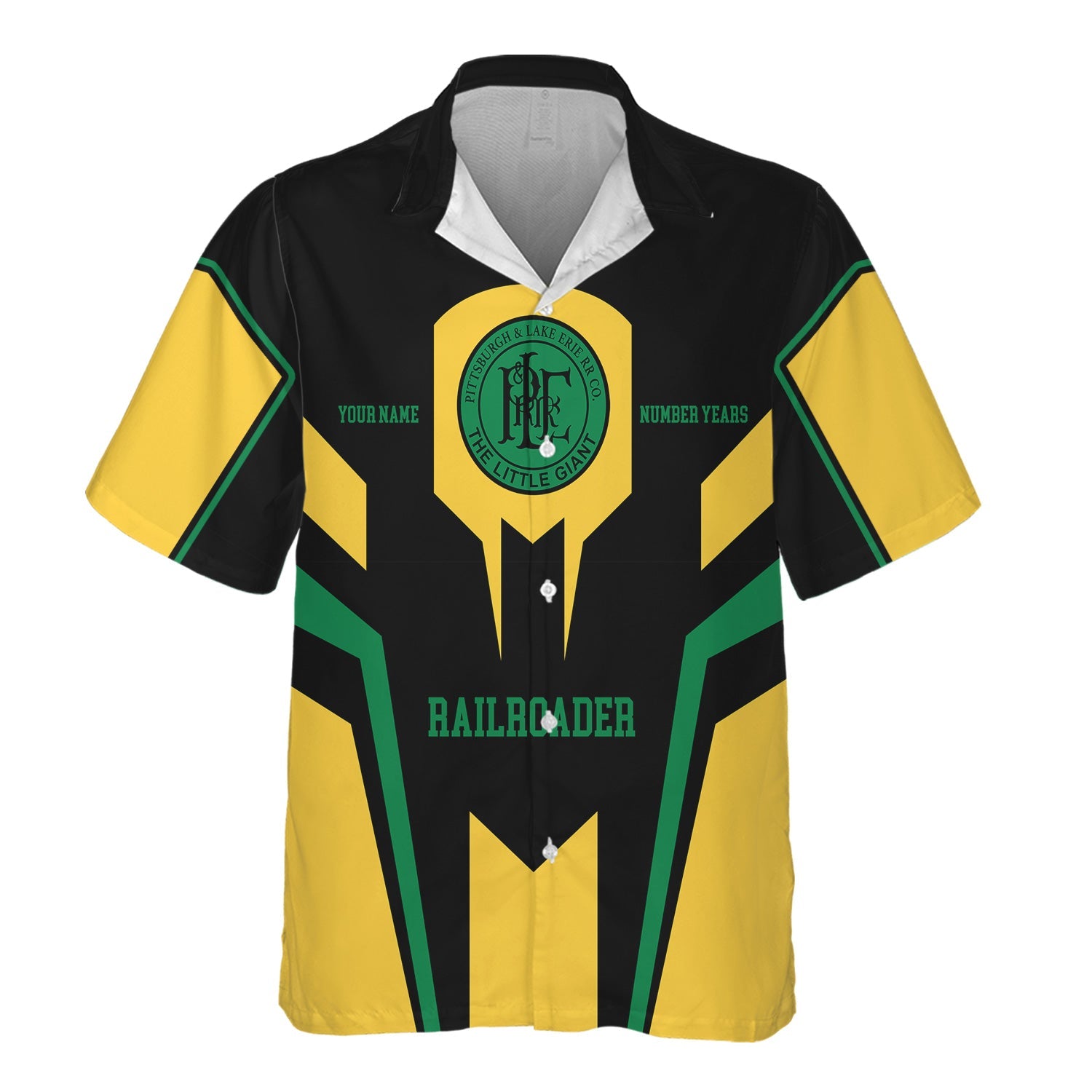 Railspirit Personalized Pittsburgh And Lake Erie Railroad Hawaiian Shirt Custom Year Railroader Shirt Gift Idea For Train Lover