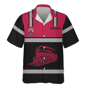 Railspirit Custom Name Durango And Silverton Narrow Gauge Railroad Hawaiian Shirt Eat Train Sleep Repeat Printed Train Shirt