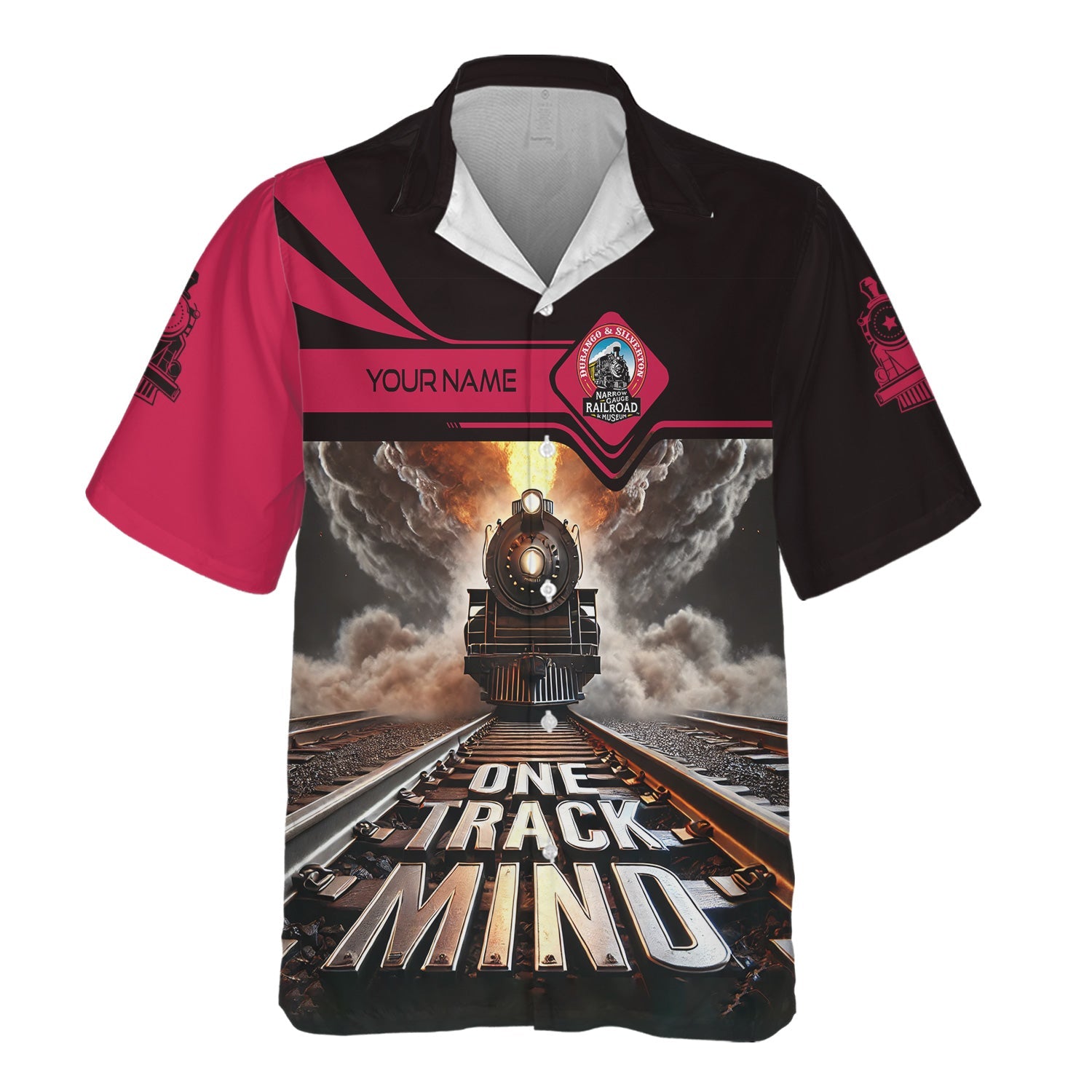 Railspirit Personalized Durango And Silverton Narrow Gauge Railroad Hawaiian Shirt One Track Mind Train Printed Shirt