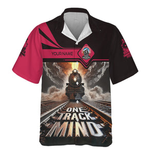 Railspirit Personalized Durango And Silverton Narrow Gauge Railroad Hawaiian Shirt One Track Mind Train Printed Shirt