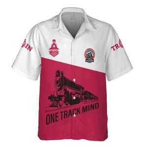 Railspirit Personalized Durango And Silverton Narrow Gauge Railroad Hawaiian Shirt One Track Mind Unisex Train Shirt Gift Idea For Train Lover