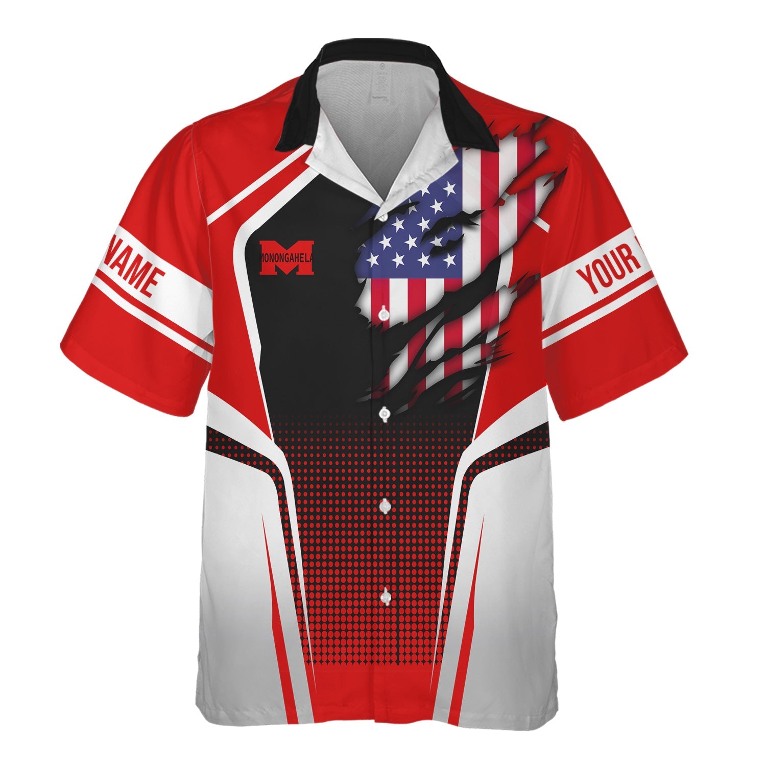 Railspirit Personalized Monongahela Railroad Hawaiian Shirt American Eagle Vintage Train Shirt