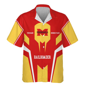 Railspirit Personalized Monongahela Railroad Hawaiian Shirt Custom Year Railroader Shirt Gift Idea For Train Lover