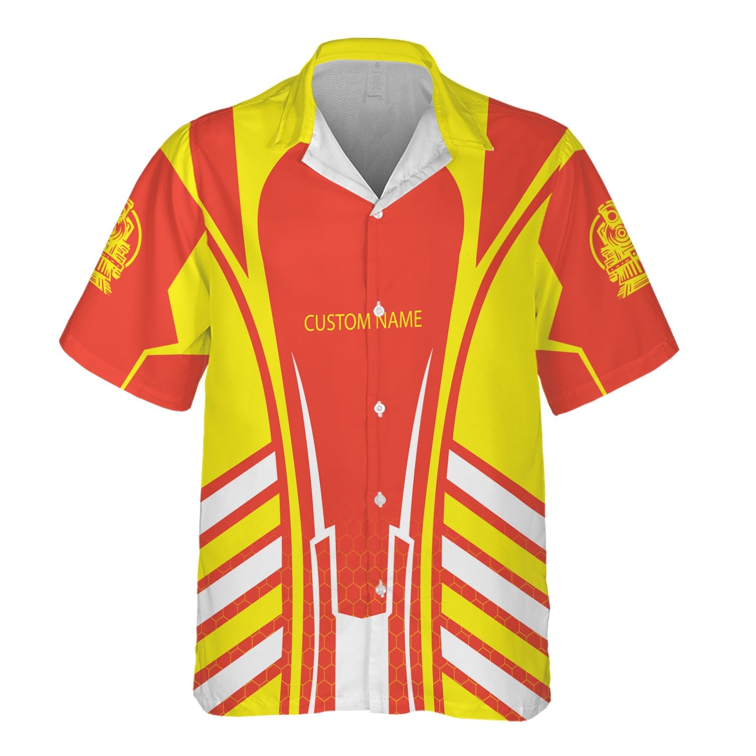 Railspirit Personalized Strasburg Railroad Hawaiian Shirt Striped Railroad Style Train Shirt All Over Print