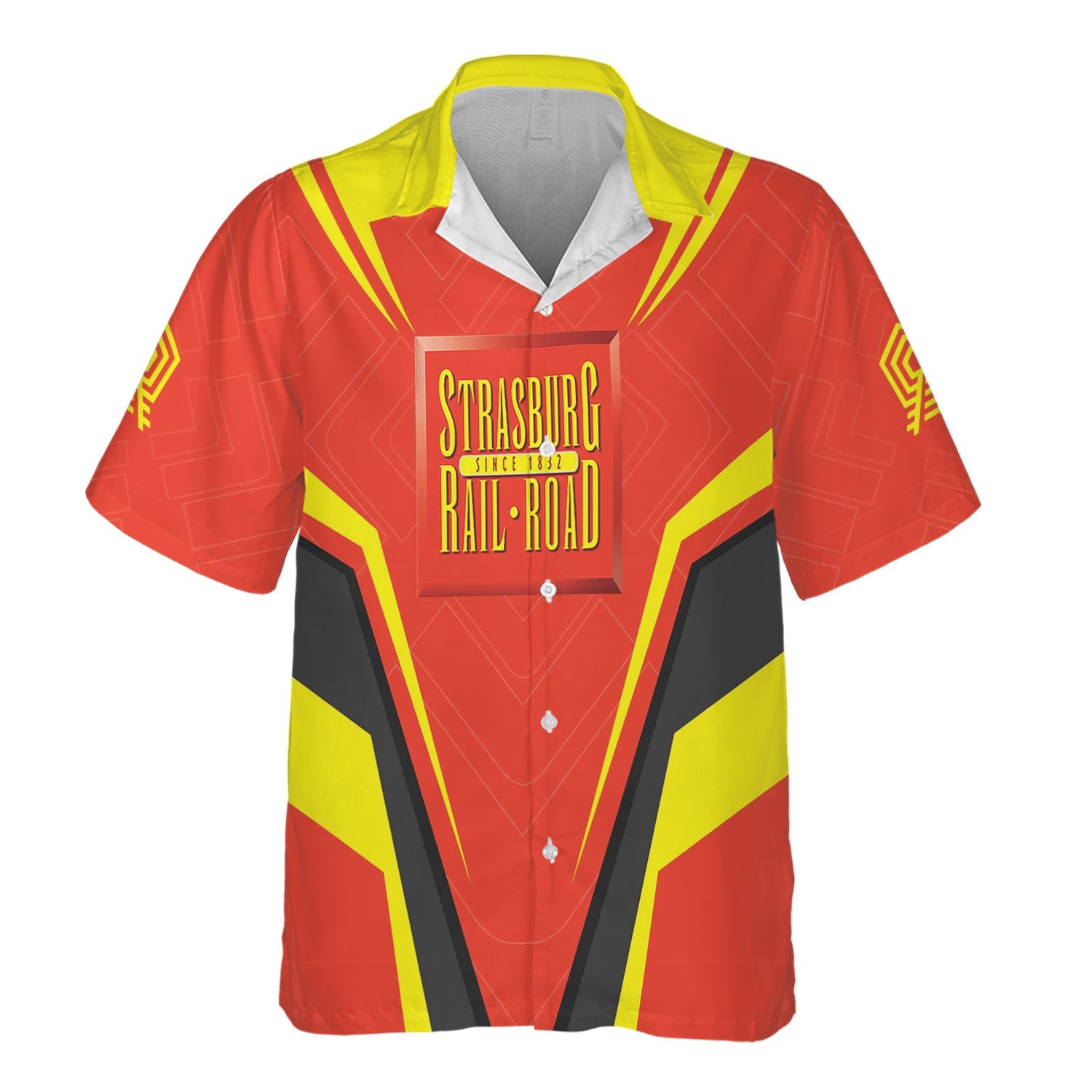 Railspirit Personalized Strasburg Railroad Hawaiian Shirt Railway Inspired Apparel Train Shirt For Train Lovers