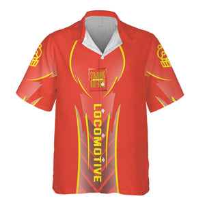 Railspirit Personalized Strasburg Railroad Hawaiian Shirt Striking Line Style Train Shirt For Locomotive Lovers