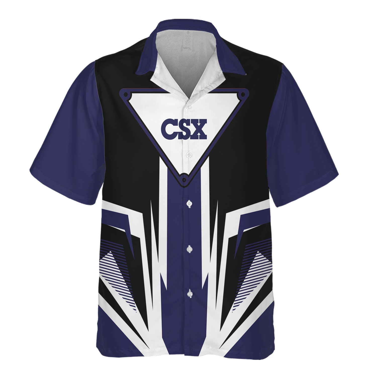 Railspirit CSX Transportation Railroad Hawaiian Shirt Bold Graphic Style All Over Printed Shirt
