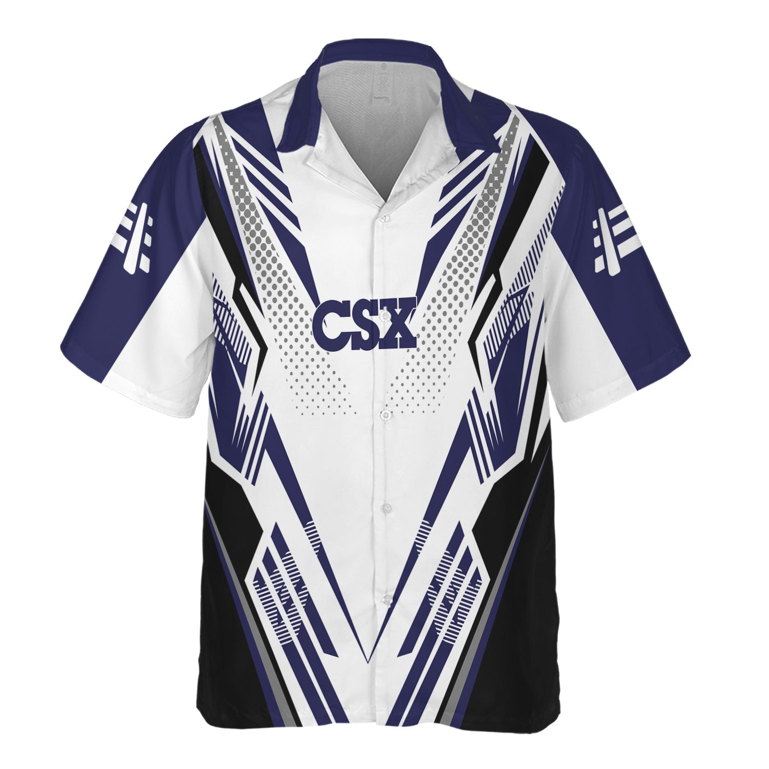 Railspirit Personalized CSX Transportation Railroad Hawaiian Shirt Railroad Tribute Design Train Shirt for Train Lovers