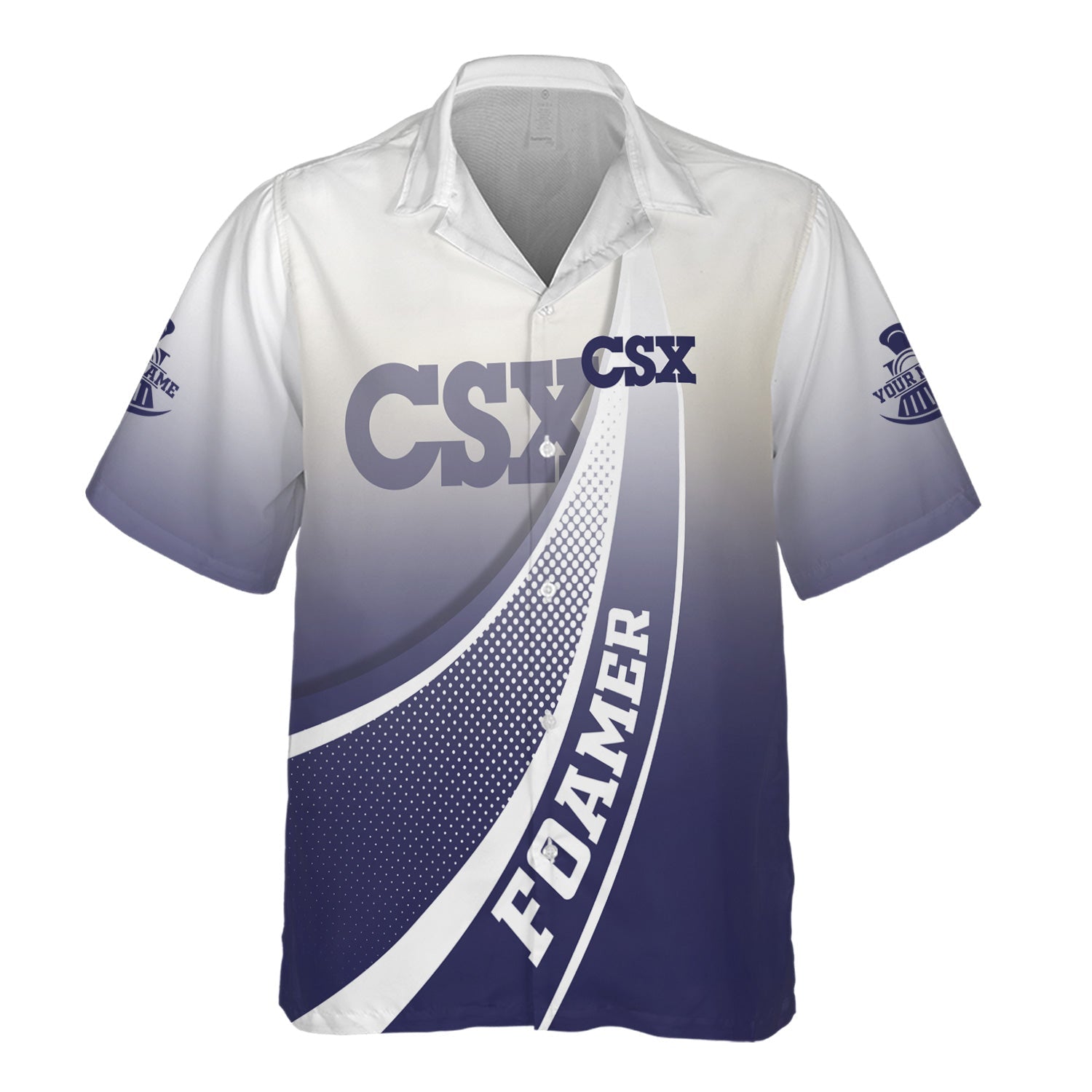 Railspirit Personalized CSX Transportation Railroad Hawaiian Shirt Railway-Themed Style Shirt Gift Idea For Trainspotter