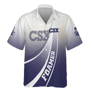 Railspirit Personalized CSX Transportation Railroad Hawaiian Shirt Railway-Themed Style Shirt Gift Idea For Trainspotter