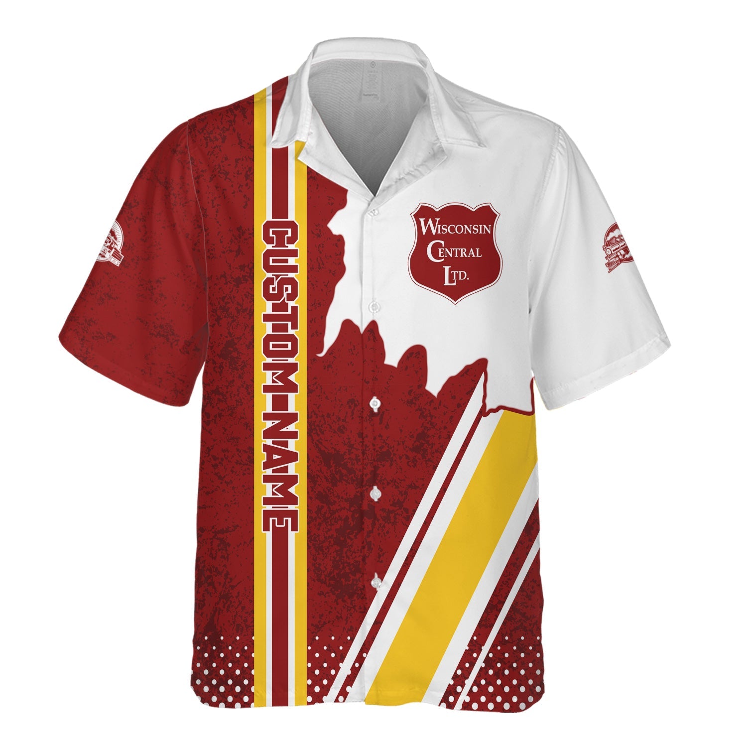 Railspirit Personalized Wisconsin Central Ltd Railroad Hawaiian Shirt All Over Printed Unisex Shirt