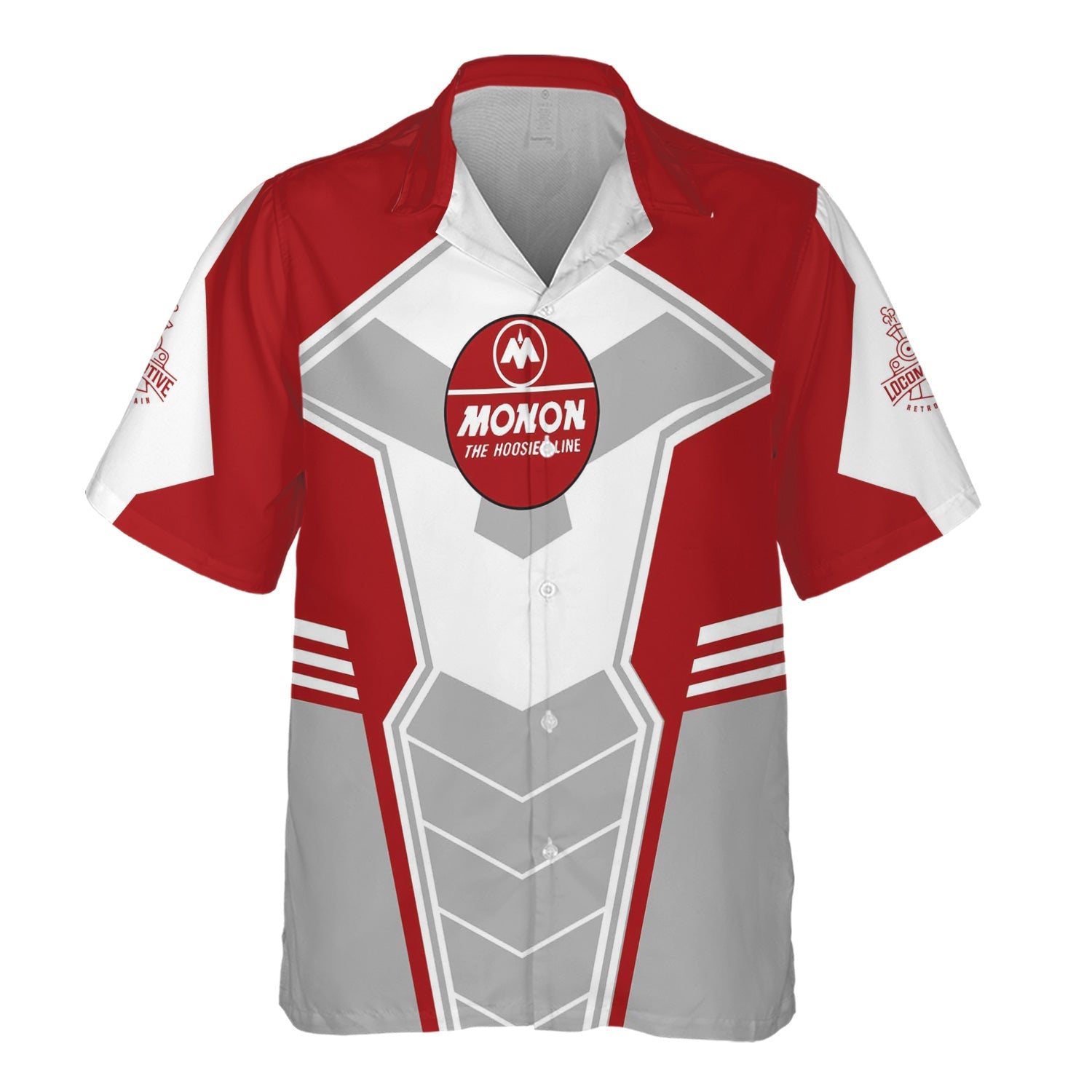 Railspirit Personalized Monon Railroad Hawaiian Shirt Engine-Inspired Style Train Shirt for Railroad Fanatic