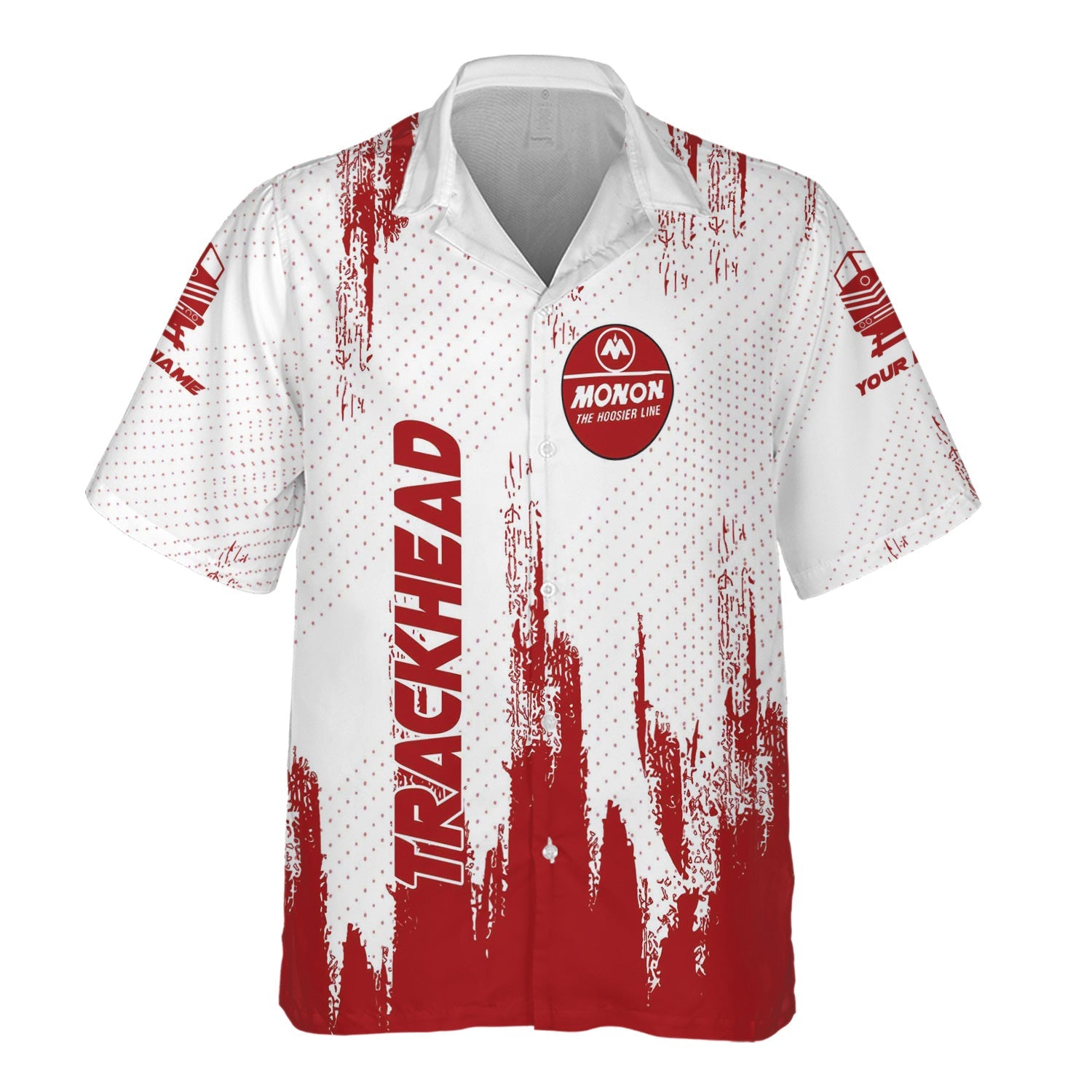 Railspirit Personalized Monon Railroad Hawaiian Shirt Paint Impact Design Train Shirt for Trackhead