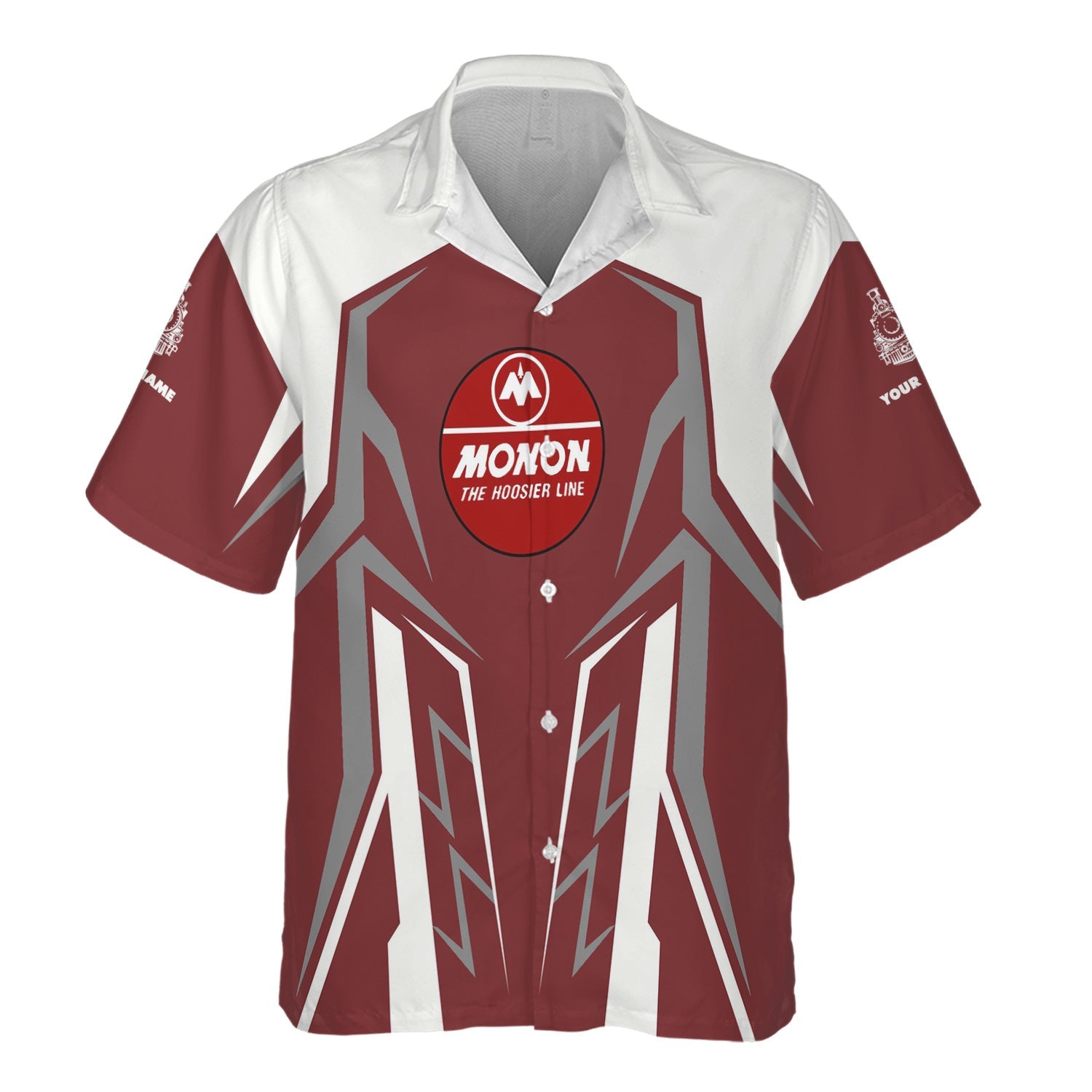 Railspirit Personalized Monon Railroad Hawaiian Shirt Futuristic Design with Custom Job Train Shirt