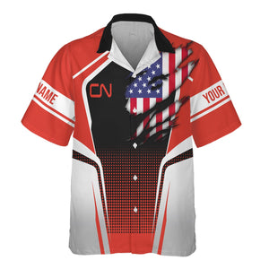 Railspirit Personalized Canadian National Railroad Hawaiian Shirt American Eagle Vintage Train Shirt