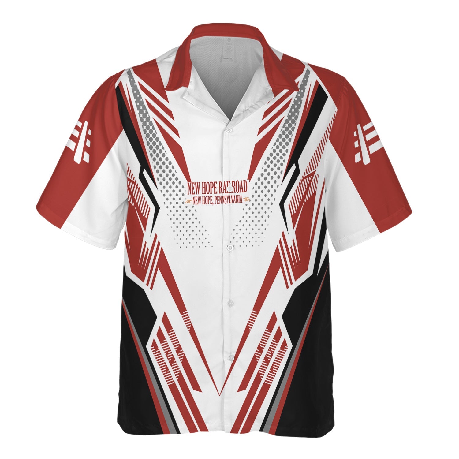 Railspirit Personalized New Hope Railroad Hawaiian Shirt Railroad Tribute Design Train Shirt for Train Lovers