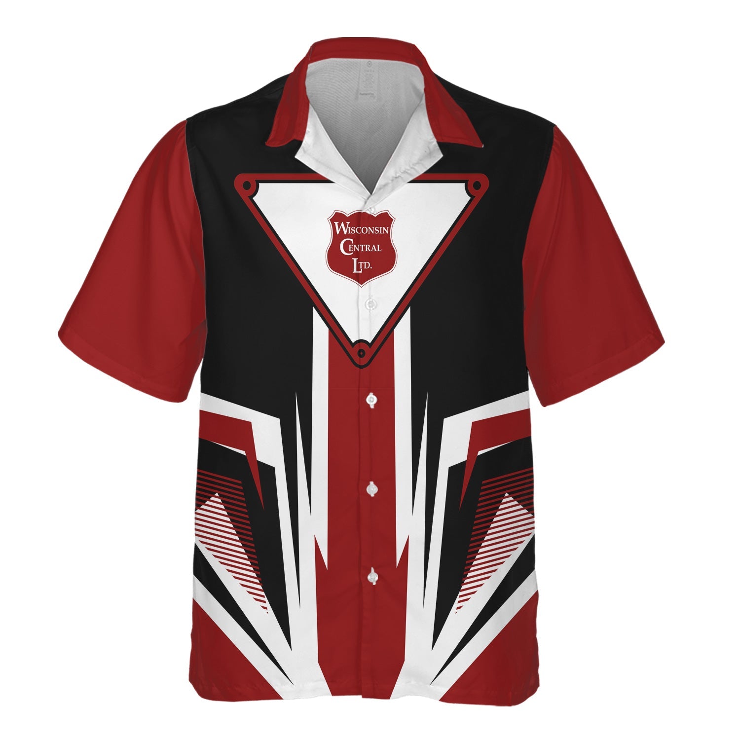 Railspirit Wisconsin Central Ltd Railroad Hawaiian Shirt Bold Graphic Style All Over Printed Shirt