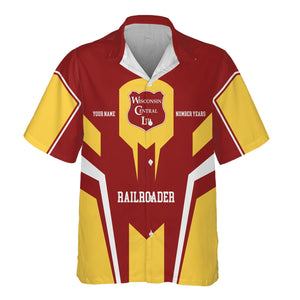 Railspirit Personalized Wisconsin Central Ltd Railroad Hawaiian Shirt Custom Year Railroader Shirt Gift Idea For Train Lover