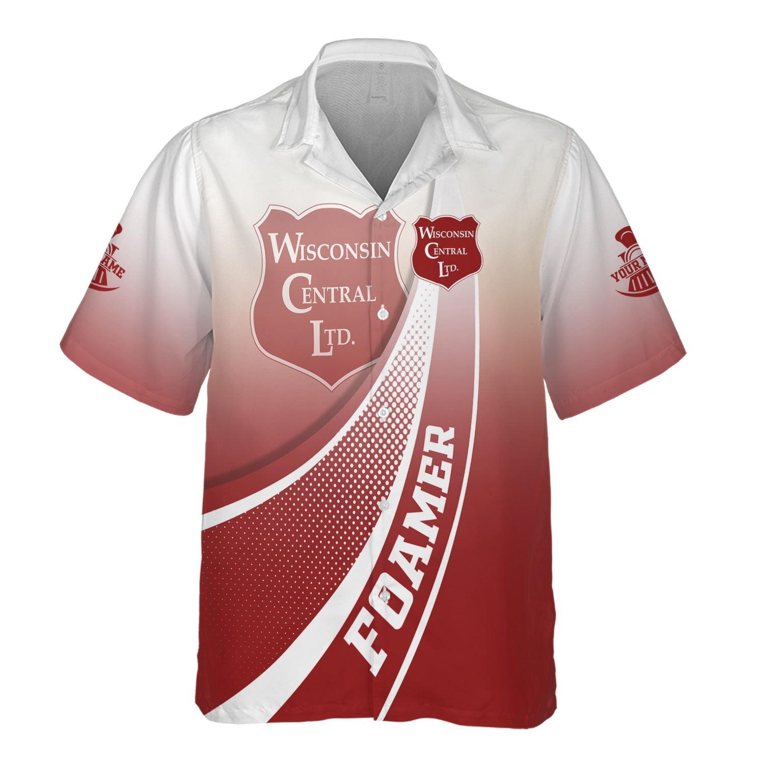 Railspirit Personalized Wisconsin Central Ltd Railroad Hawaiian Shirt Railway-Themed Style Shirt Gift Idea For Trainspotter
