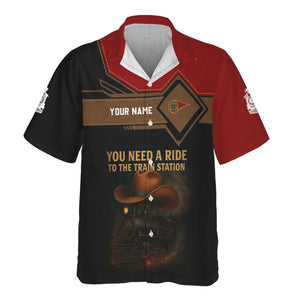 Railspirit Personalized Western Maryland Railway Hawaiian Shirt You Need A Ride To The Train Station Shirt For Train Lovers