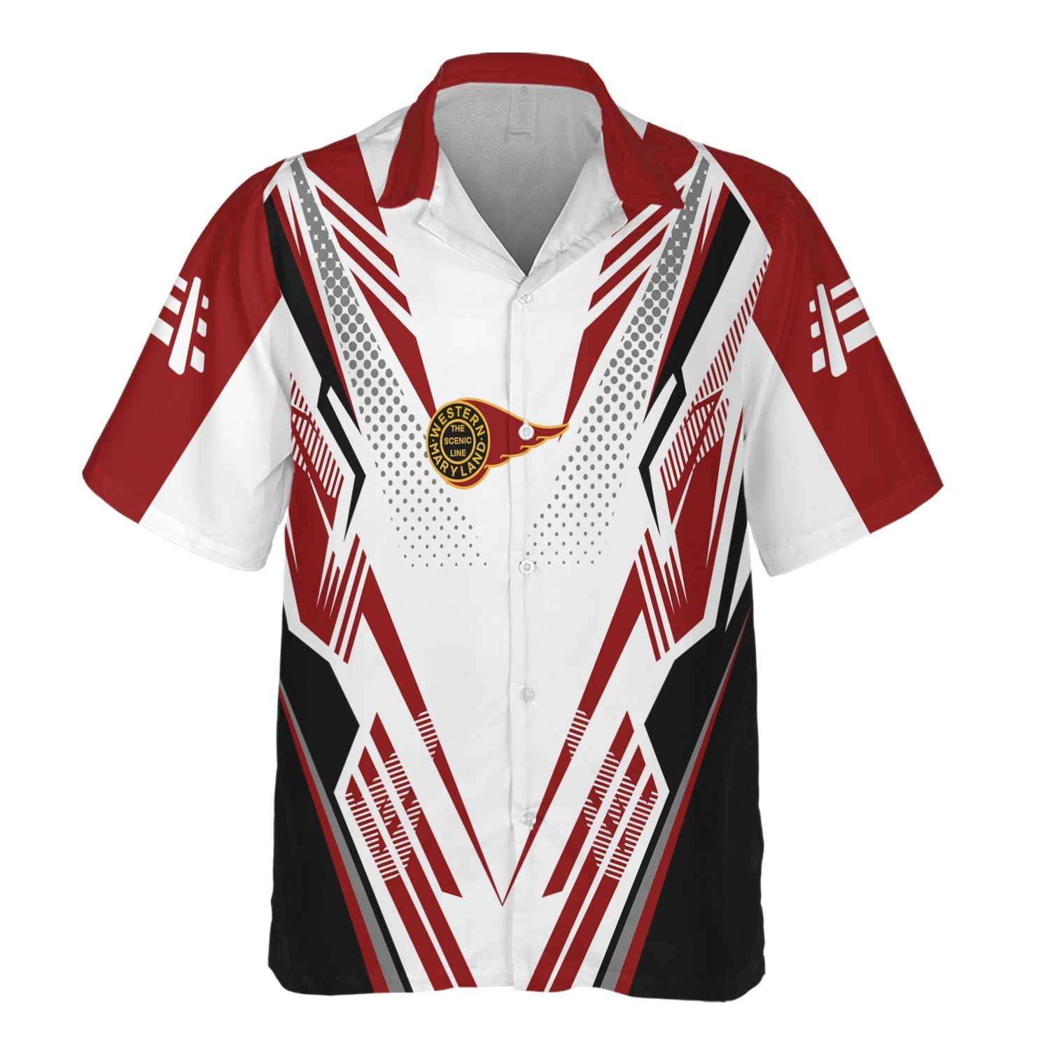 Railspirit Personalized Western Maryland Railway Hawaiian Shirt Railroad Tribute Design Train Shirt for Train Lovers