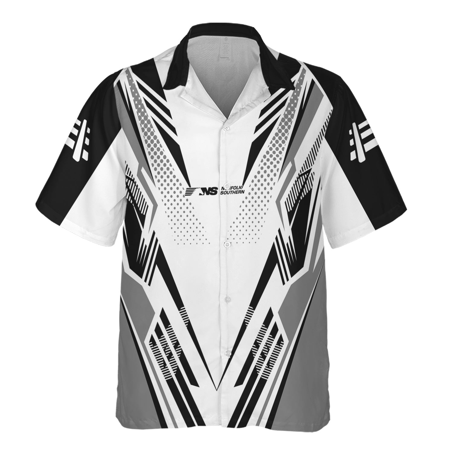 Railspirit Personalized Norfolk Southern Railway Hawaiian Shirt Railroad Tribute Design Train Shirt for Train Lovers