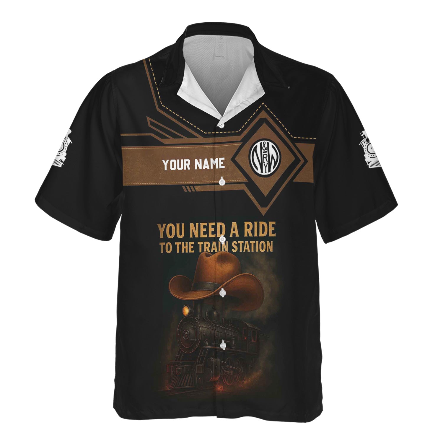 Railspirit Personalized Norfolk and Western Railway Hawaiian Shirt You Need A Ride To The Train Station N&W Shirt For Train Lovers